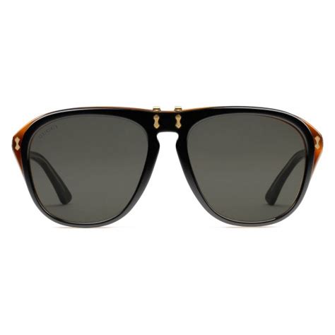 flip up gucci sunglasses|Gucci vintage round sunglasses.